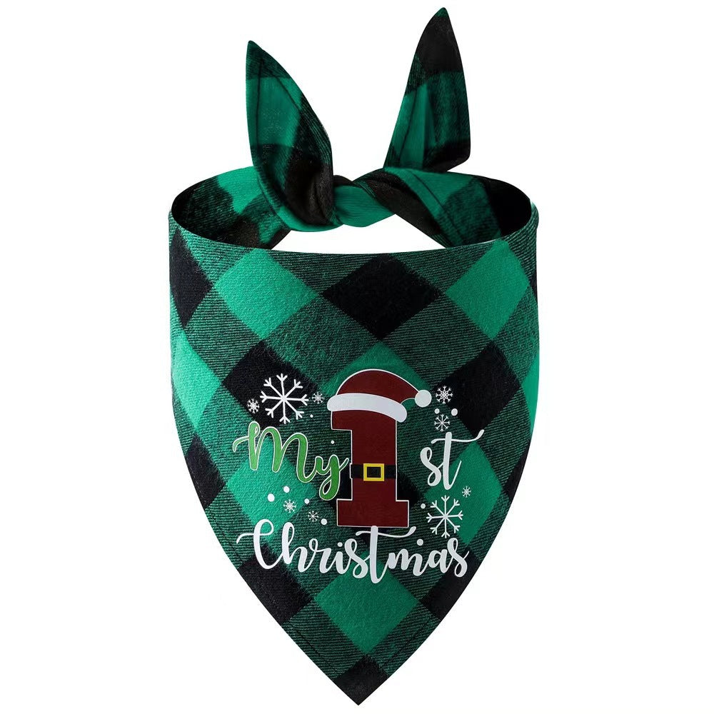 Festive Holiday Small, Medium, and Large Dog & Cat Bandanas