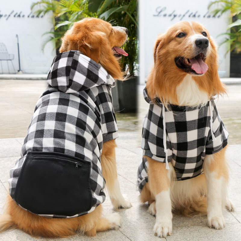 Fall And Winter Fleece Zipper Pocket Sweater For Large, Med And Small Dogs or Cats