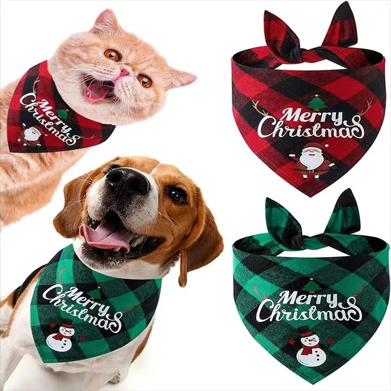 Festive Holiday Small, Medium, and Large Dog & Cat Bandanas
