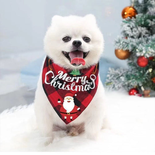 Festive Holiday Small, Medium, and Large Dog & Cat Bandanas