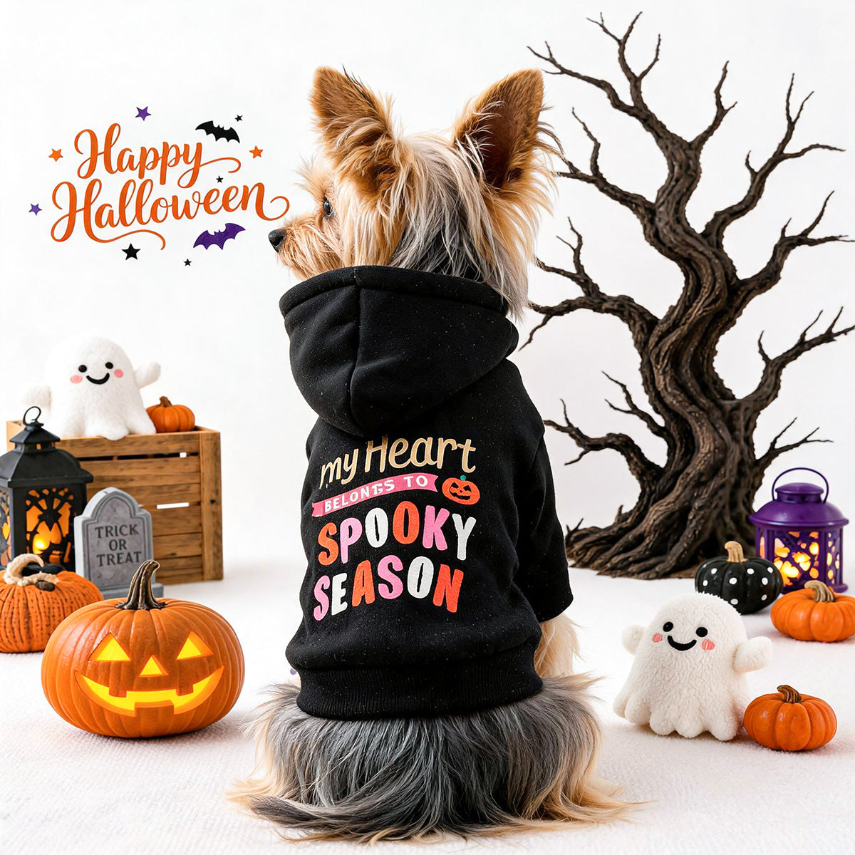 Halloween Embroidered Hoodie for Dogs and Cats