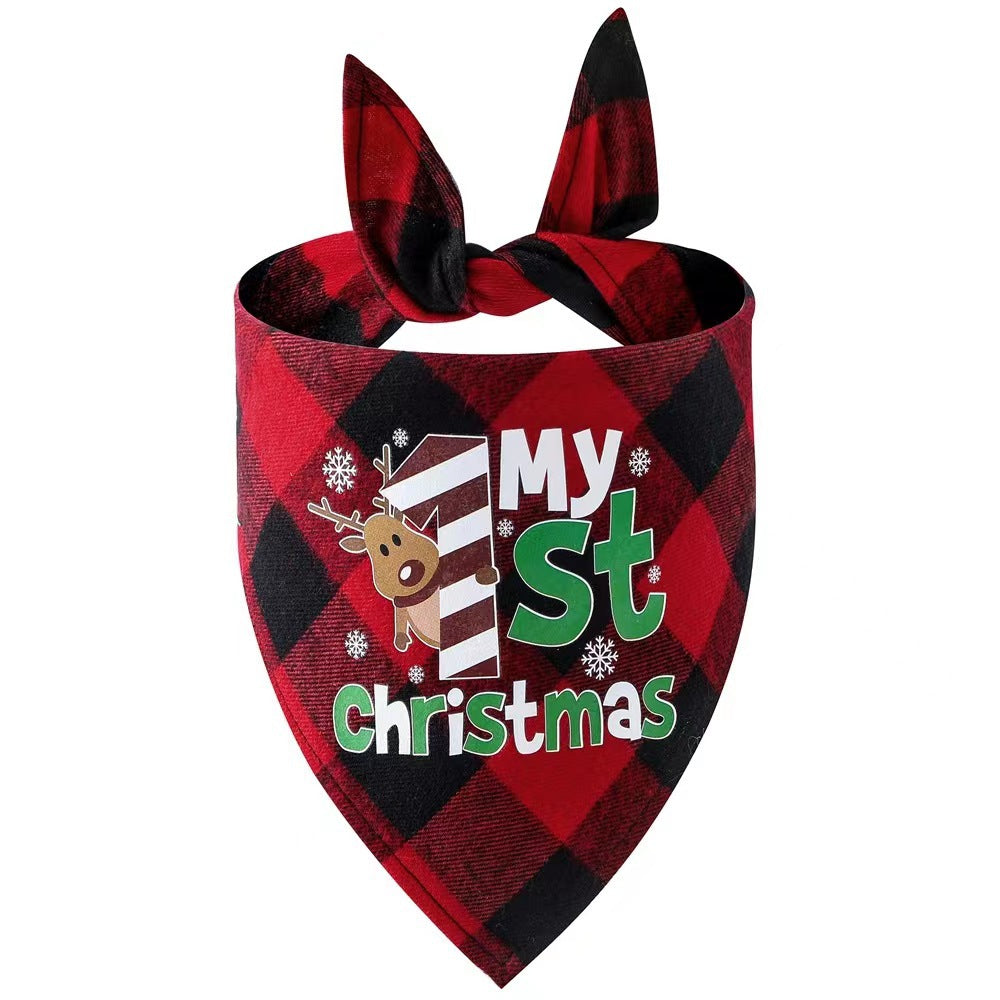 Festive Holiday Small, Medium, and Large Dog & Cat Bandanas