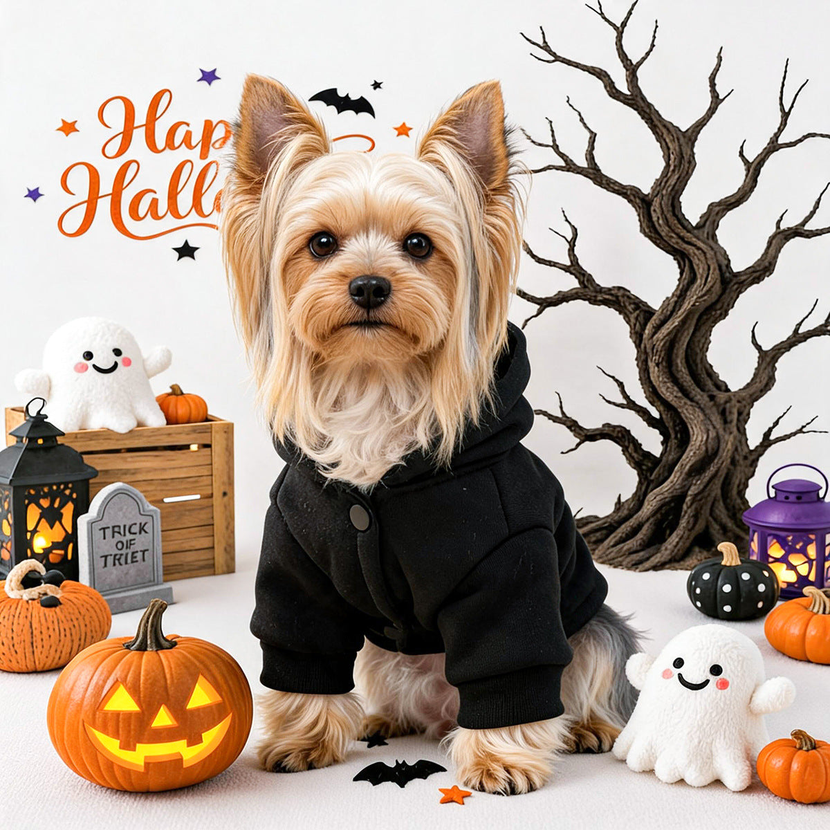 Halloween Embroidered Hoodie for Dogs and Cats