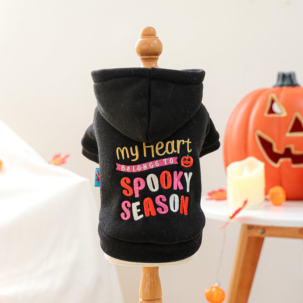 Halloween Embroidered Hoodie for Dogs and Cats