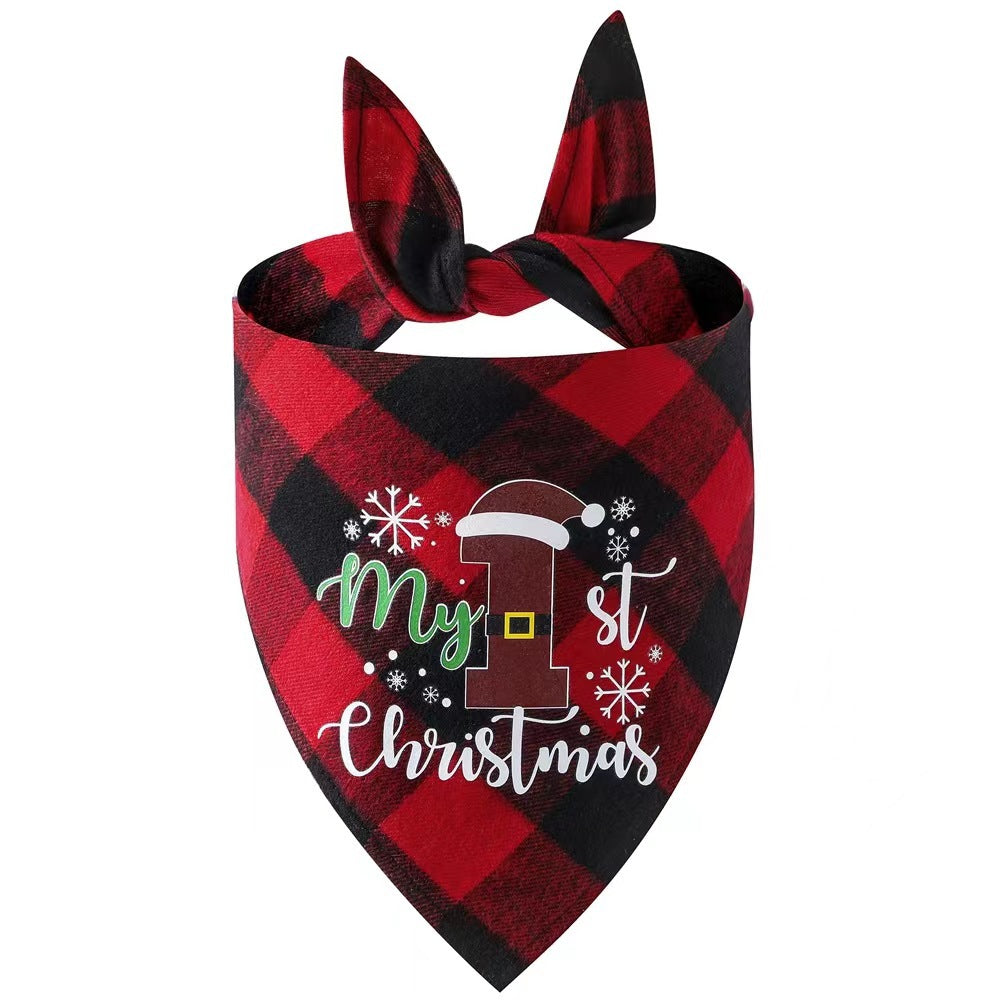 Festive Holiday Small, Medium, and Large Dog & Cat Bandanas