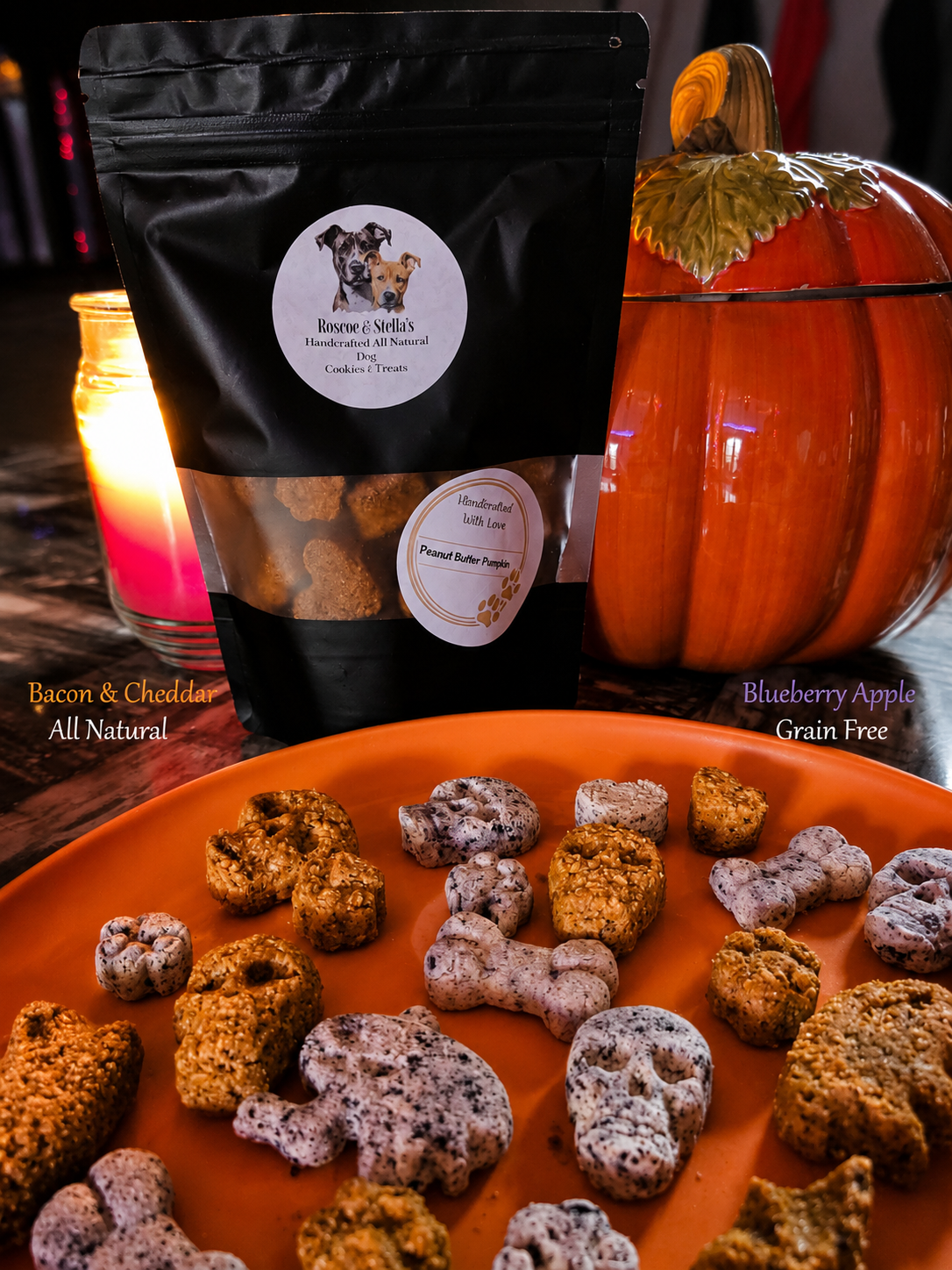 🎃 Roscoe & Stella’s Dog Treats – Halloween Edition 🦇